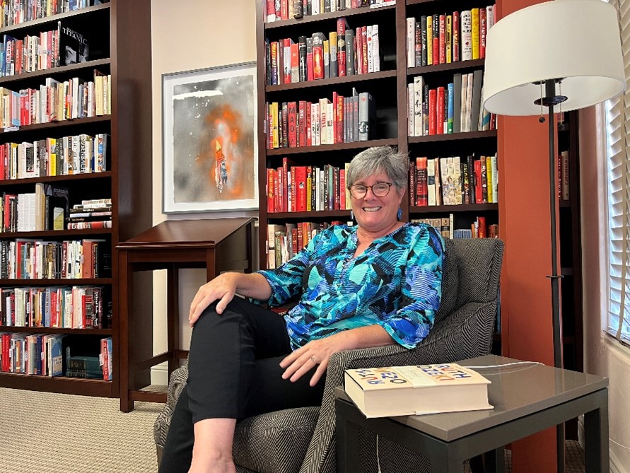 Barbara Reedy in library