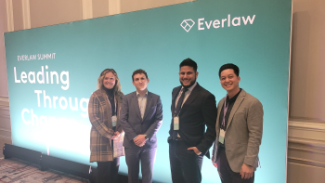 McManis Faulkner associates Evan Miller and Christopher Rosario at Everlaw Summit