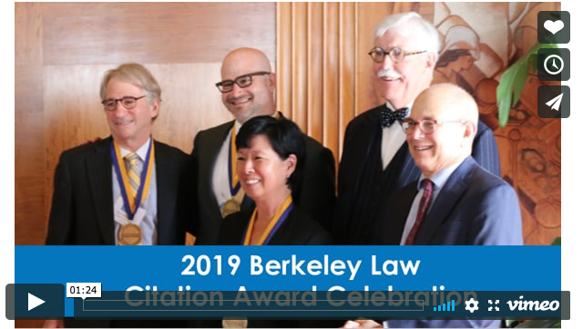 McManis Faulkner Founder James McManis Receives Berkeley Law 2019 Citation Award