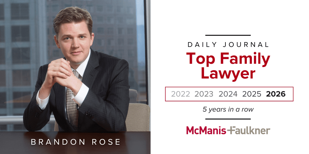 Daily Journal Selects Brandon Rose to “Top Family Lawyers” for Fifth Consecutive Year