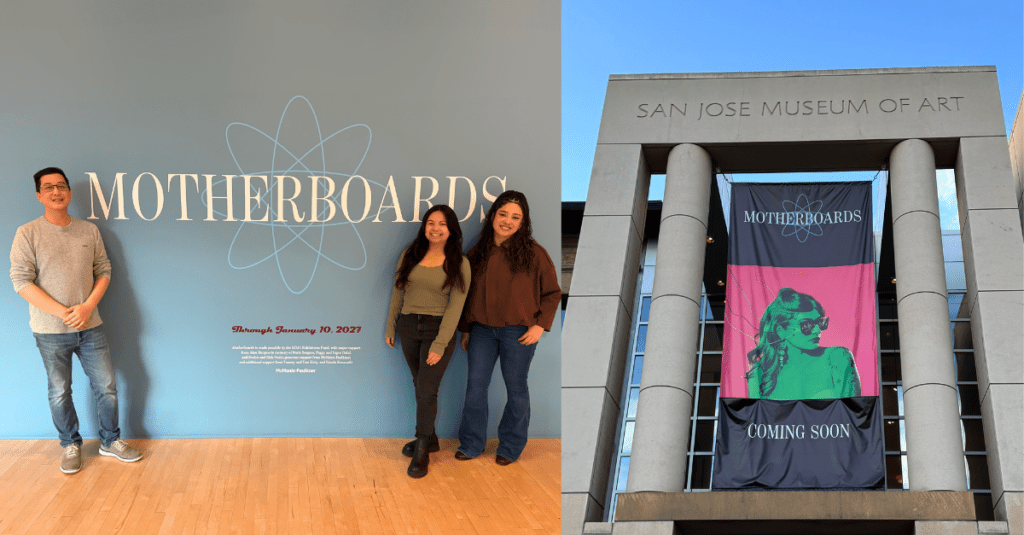 group of attendees at art exhibit