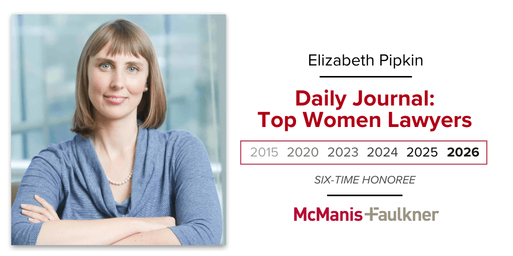 photo reads ‘Elizabeth Pipkin, Daily Journal Top Women Lawyers,’ six-time honoree’